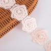 Handmade White Lace Skirt with Heart and Bead Embellishments and Embroidered Flower Accents