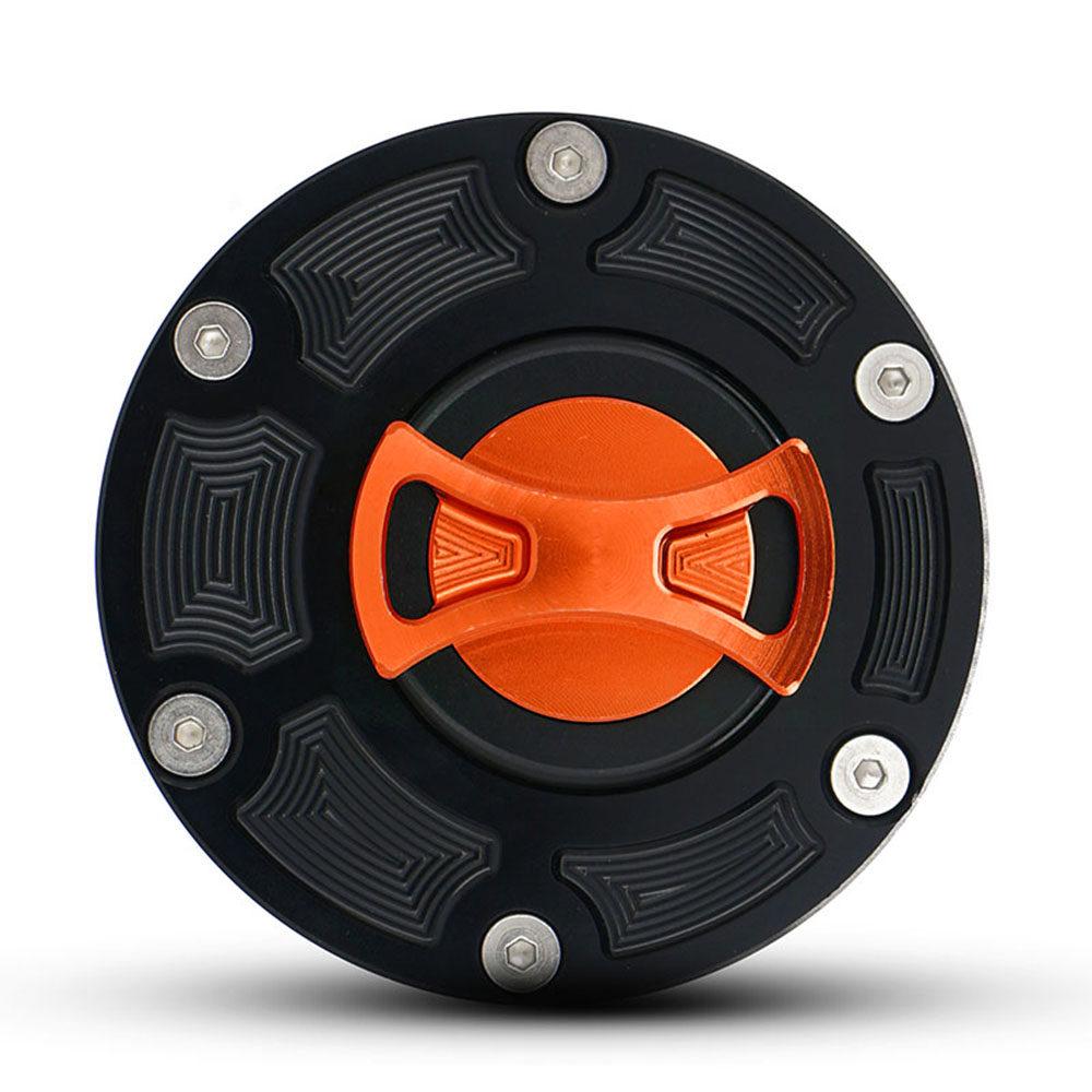 Motorcycle quick opening lightweight modified fuel tank cap CNC quick release keyless fuel tank cap for KTM Super Duke 990 950 оранжевый