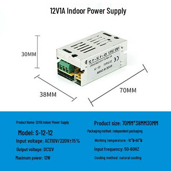 220V To 12V/24V/5V DC Power Supply for LED Strip Lights - 5A/10A/30A, 60W Transformer