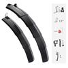 1 Pair Bicycle Fender Universal Adjustable Retractable Mountain Bike Mudguard With Tail Light Riding Equipment