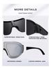 Windproof UV-Protection Sunglasses: Stylish Unisex Large Frame for Outdoor Fashion