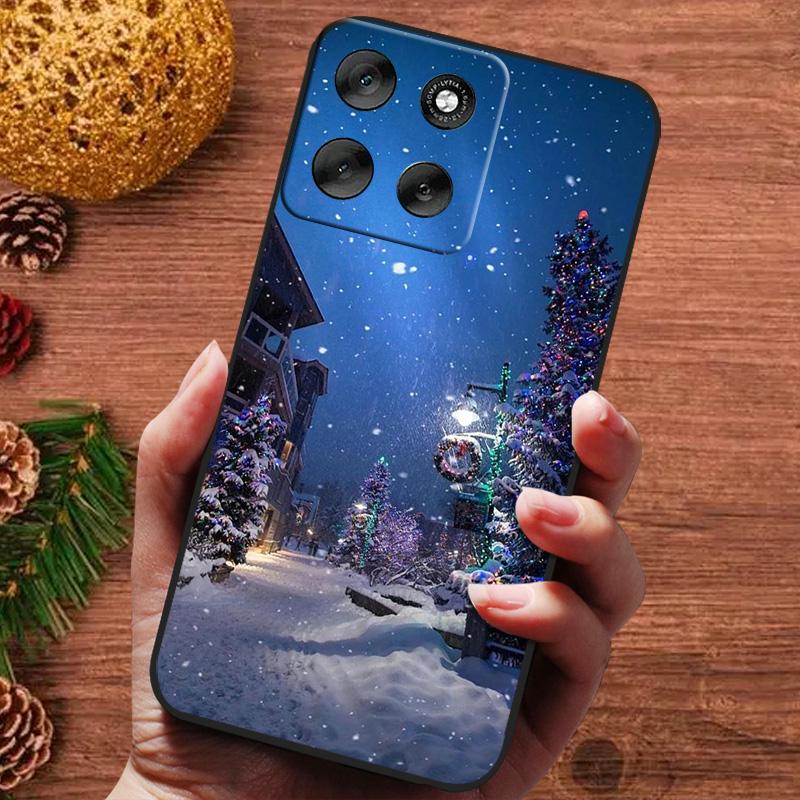 Christmas Painted Cover For Motorola Moto G56 G86 G24 Power G05 G54 G34 G14 G15 G35 G55 G75 Case Silicone Soft Funda Phone Cover