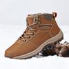 Fashion Winter Men's Boots Fashion Lace-up Platform Sneakers For Men Outdoor Thick-soled Non-slip Unisex Cotton Shoes Women's Snow Boots