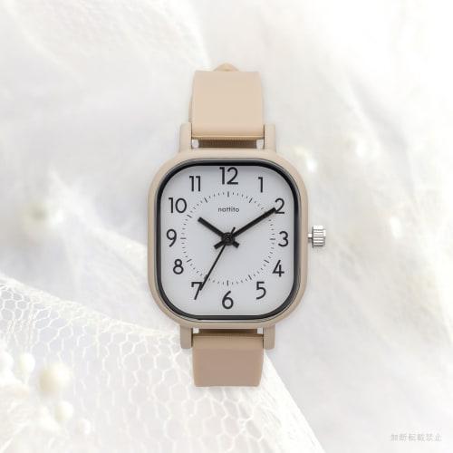 Fieldwork Women's Analog Watch with Silicone Strap, Rectangular, Burg Beige, YM121-1