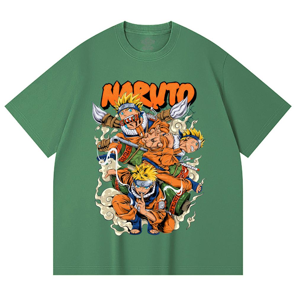 230 Gsm 100% Cotton Naruto V18 Print Unisex Heavy Cotton T Shirt