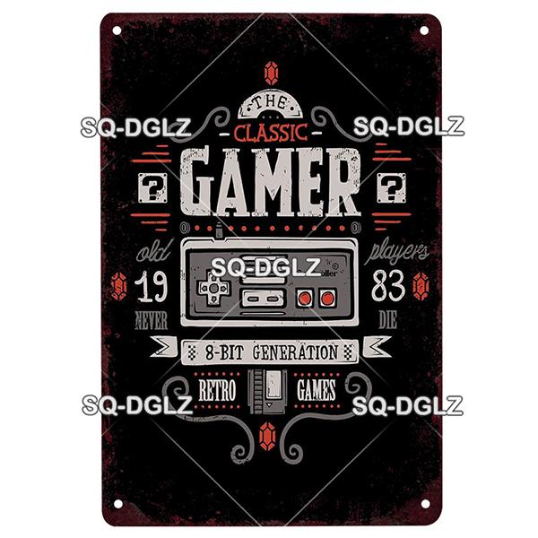 Game Rules Metal Sign Metal Poster Tin Sign Plaque Metal Vintage Wall Decor for Bar Pub Club Man Cave Metal Signs(20x30cm)