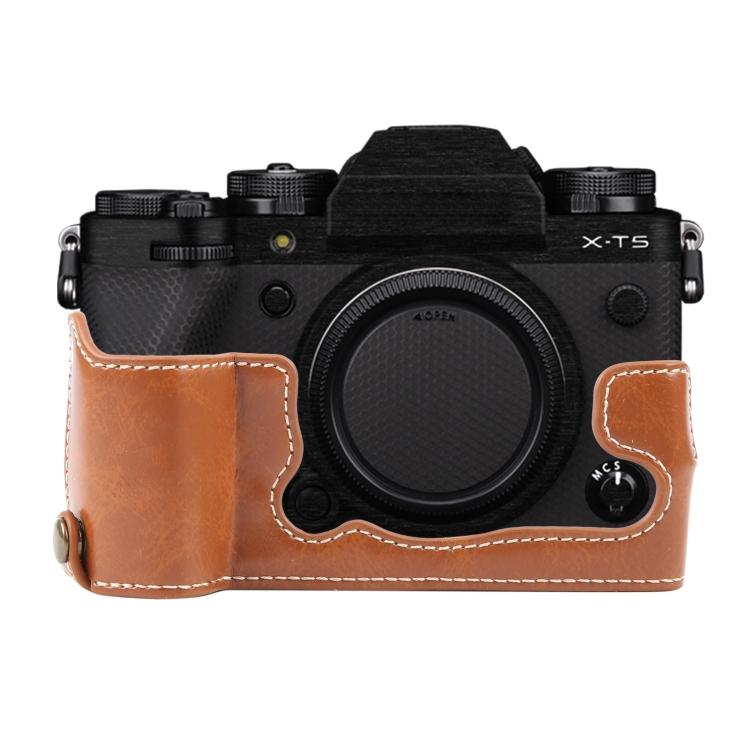 Glossy PU Leather Half Bottom Base Protective Case For FUJIFILM X100VI Digital Camera