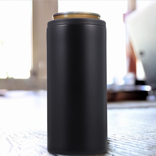 Cabilock Insulated Skinny Cooler for Beer, Hard Drinks, Double Wall Vacuum Insulated Drink Holder, Water Bottle, Insulated Mug, Black