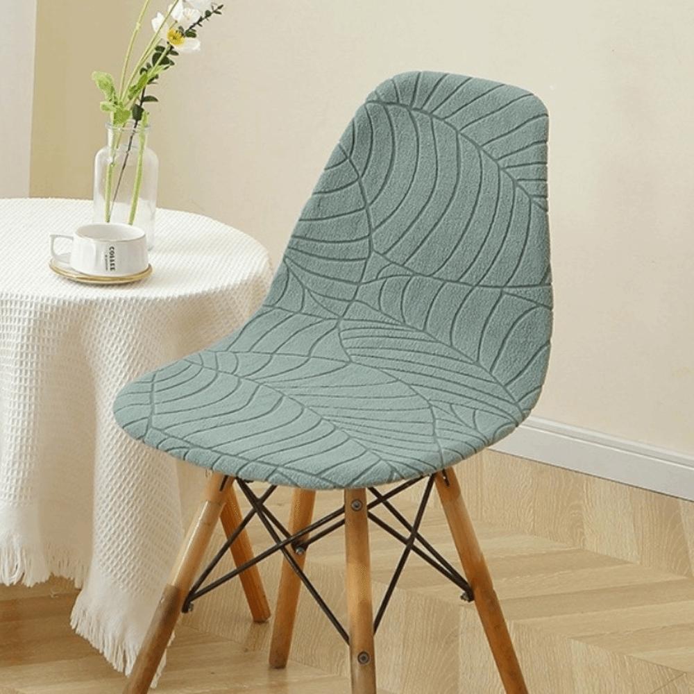 Leaves Jacquard Armless Chair Cover Stretchable Solid Color Chair Protective Cover Anti-dirt Washable Elastic Chair Case