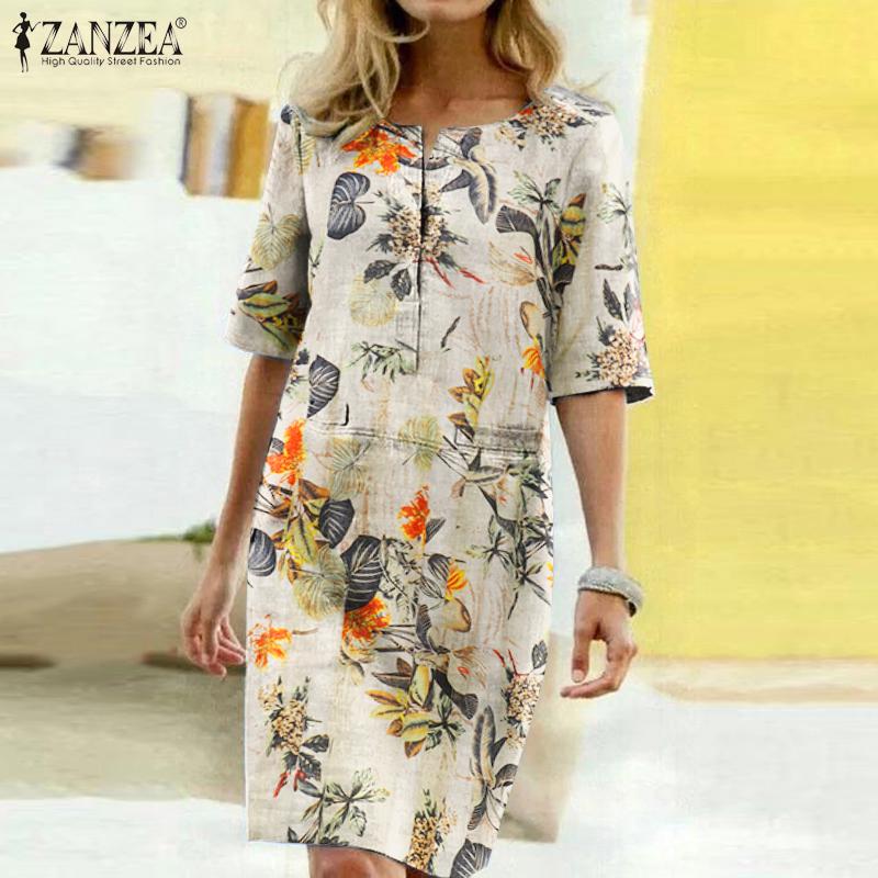 Buy ZANZEA Summer Women Vintage Floral 