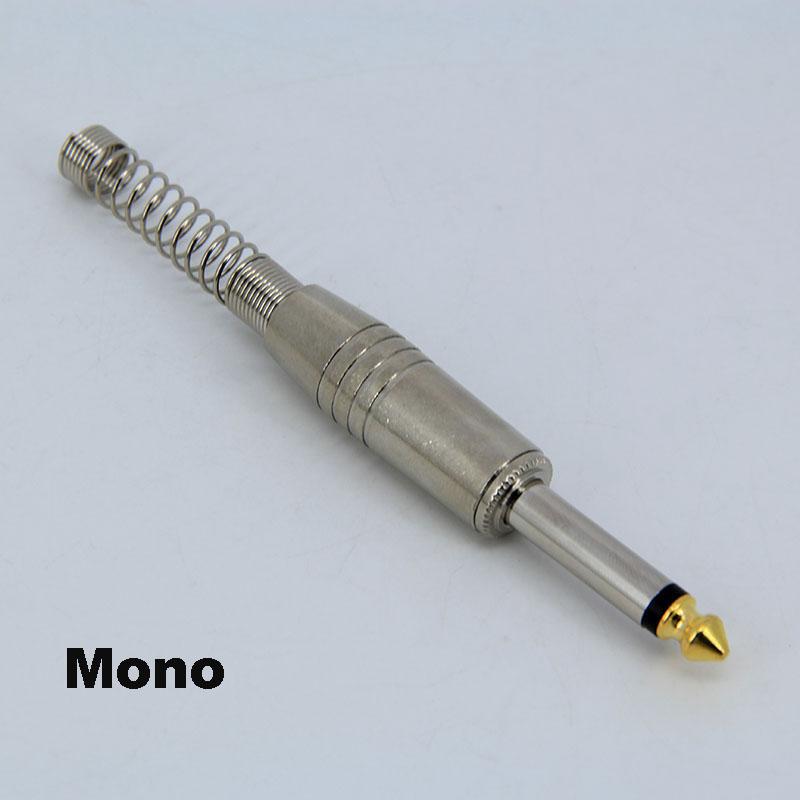 6.35mm 6.5mm Audio Male Female Mono Stereo Solder Connector Plug Socket 2 3 Pole Gold Plated Metal Amplifier Mic Converter
