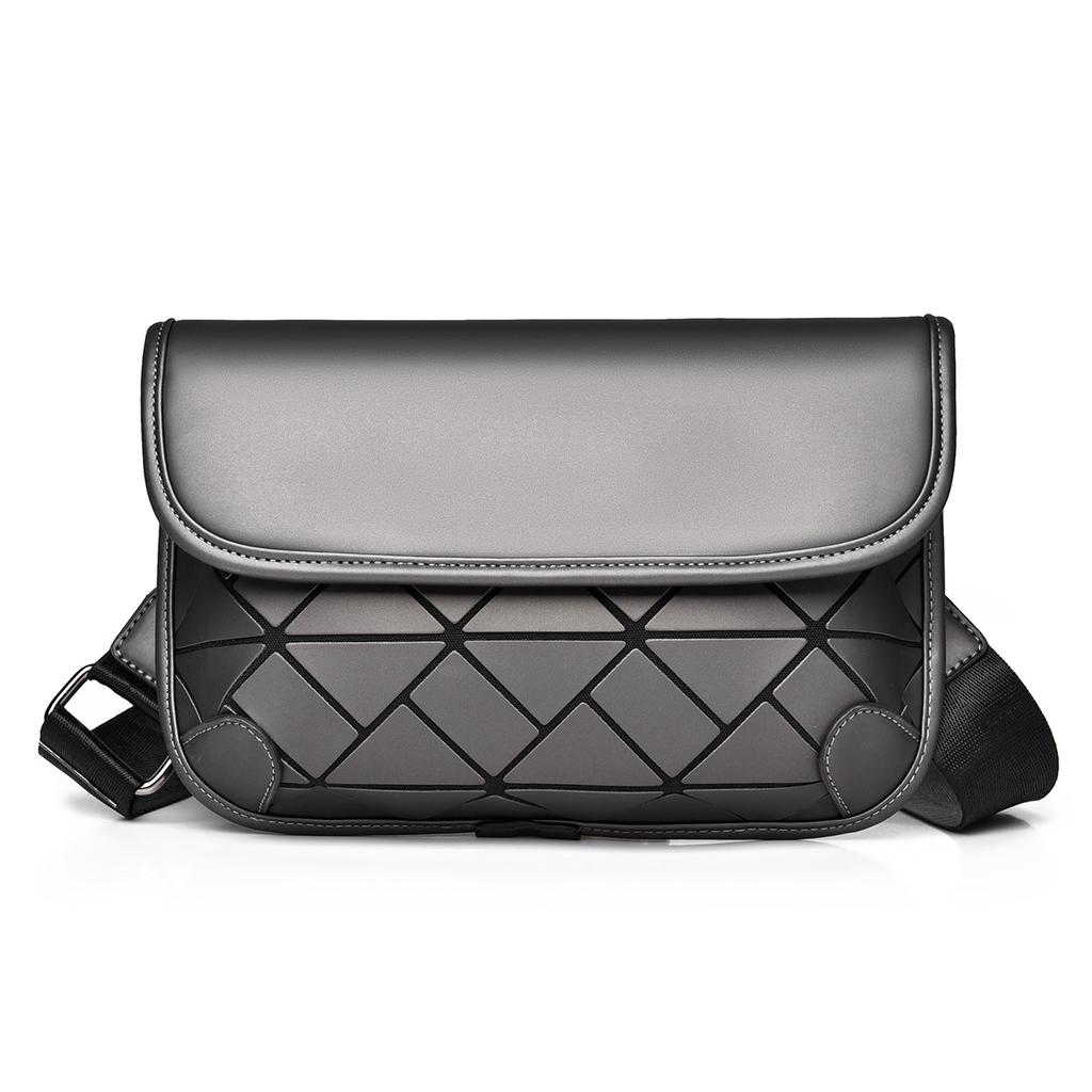 Street Fashion Crossbody Bag for Men, High-end Diamond-shaped Single-shoulder Bag, Large Capacity, Personalized and Fashionable Chest Bag
