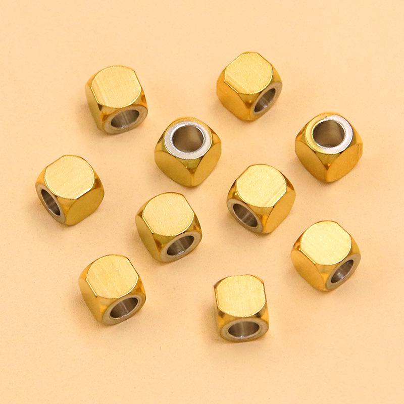Gold & Stainless Steel Spacer Beads - 2 Colors, 6 Sizes - Rectangular Jewelry Accessories for Necklaces & Bracelets