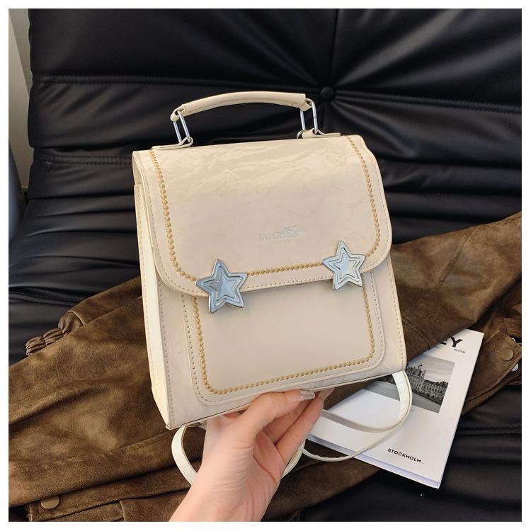 High-value small bag women's 2025 new backpack, portable student schoolbag, fashionable going out backpack