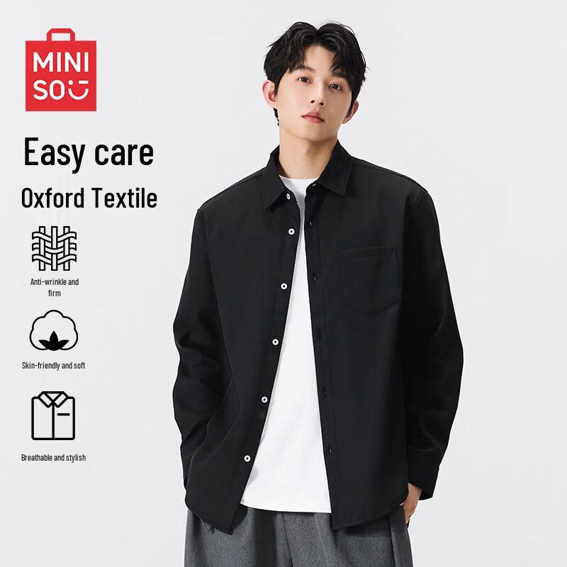 MINISO Men s Heavy Oxford Long-Sleeve Shirt XL