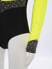 Girls Gymnastics Leotard Long Sleeve Keyhole Back Shiny Rhinestones Figure Skating Dancewear