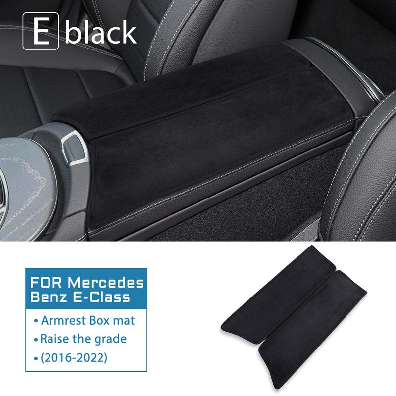 Car Armrest Box Cushion Fleece Pad Cover For Mercedes Benz A C E S Class GLE GLB GLA W205 W213 W167 W177 H247 X247 2015-