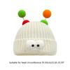 Cartoon Monsters Beanie Adult Elastic Hat Winter Warmer Knitted Hat Cold Winter Presents for Students Teenagers Skiing  rose Red