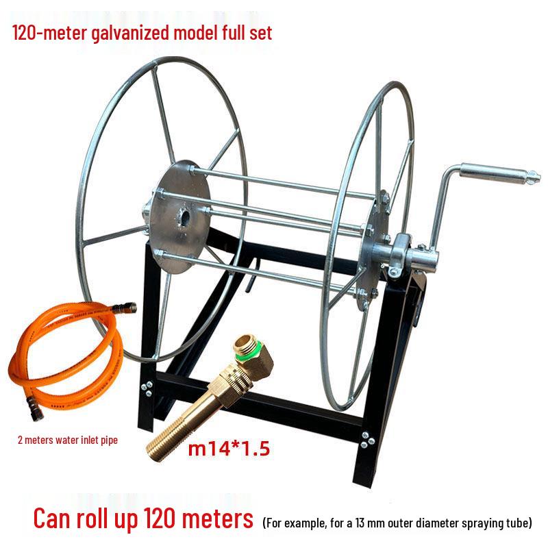 Jordbruksslangvinda & Elektrisk Reputläggningsställ med Armeringsjärnslager