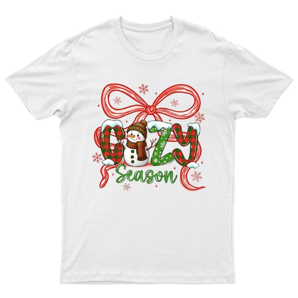 SnowUnisex Cozy Season Christmas TShirt Unisex Gift Retro Funny Unisexs Vintage
