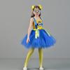 Yellow little men cosplay costume cosplay puffy skirt, Halloween children's party stage performance, short skirt, Tutu skirt
