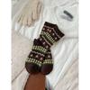 Woolen Socks for Women in Autumn and Winter, Mid-calf Thickened with Fleece, Warm and Sweat-absorbent Long Stockings