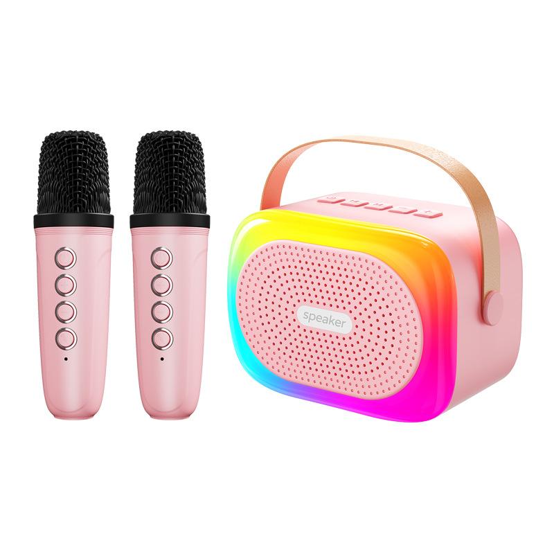 Haut-parleur Bluetooth Portable Sans Fil avec Microphone – Système Karaoké Tout-en-Un pour la Maison, l'Extérieur et le Chant (Prend en charge les basses et la carte mémoire)