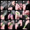 24pcs Soft Silicone French Line Dual Nail Forms False Tips Fringe Guides Sticker Pad Reusable Extension Nail Mold Manicure Tools