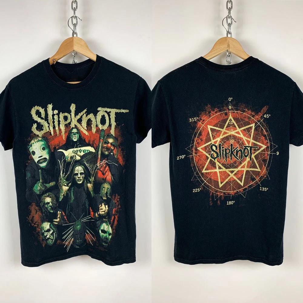 

Винтажная футболка Slipknot 2010 года с большим двусторонним логотипом, унисекс, S-4XL 4XL