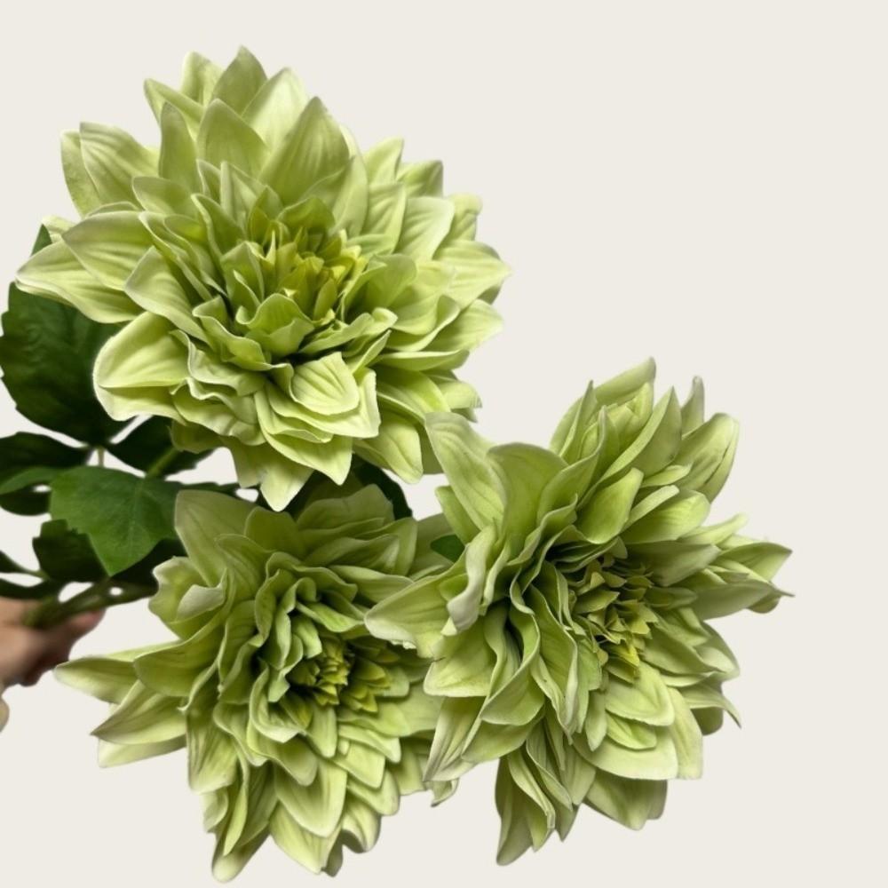 Pink Color Artificial Dahlia Flowers 61CM Latex Flowers Hotel Wedding Decoration