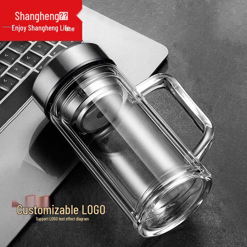 Shangheng Double-Layer Glass Cup 400ml