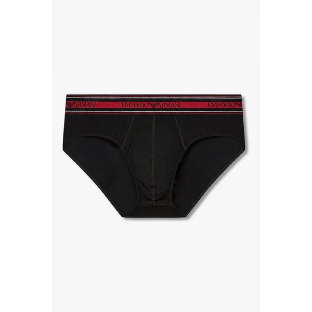 Emporio Armani Мужские полосатые хлопковые трусы-слипы 0815311014 S(95)
