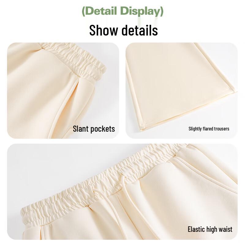 JEANSWEST Women's 2025 High-Waist Flared Wide-Leg Pants