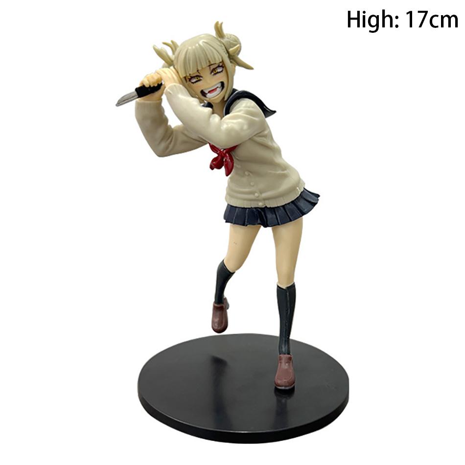 

17cm My Hero Academia Anime Character Peripheral Himiko Toga Cute Uniform Battle Version Figure Desktop Ornaments Model Toy Gift