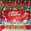 Christmas Banner Santa Claus Design Xmas Decor Banner Holiday Banner Festive For Christmas Eve Home Decoration Indoor