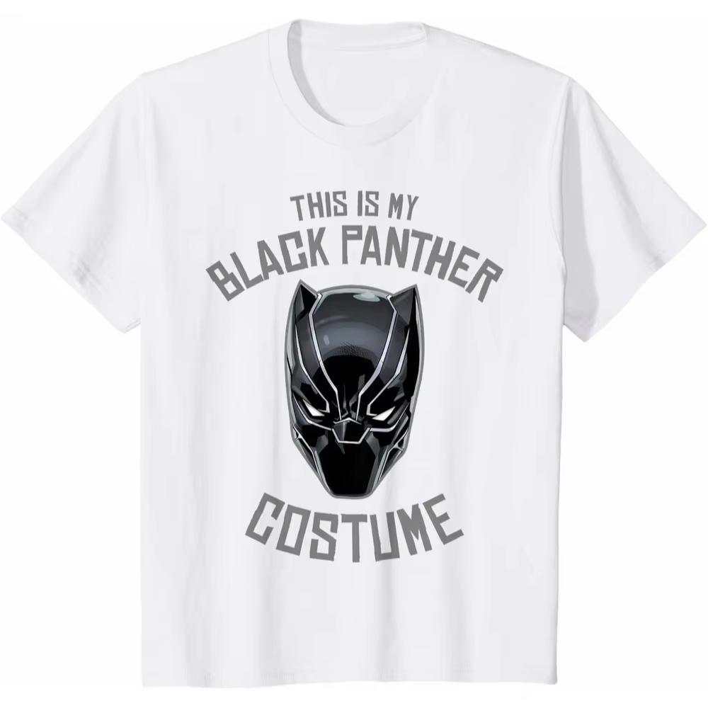 

2026 Unisex Women Unisex Black Panther Mask Marvel TShirt Urban Street Short Sleeve Vintage Cotton Comfy Fit Crew Neck Casual Top S