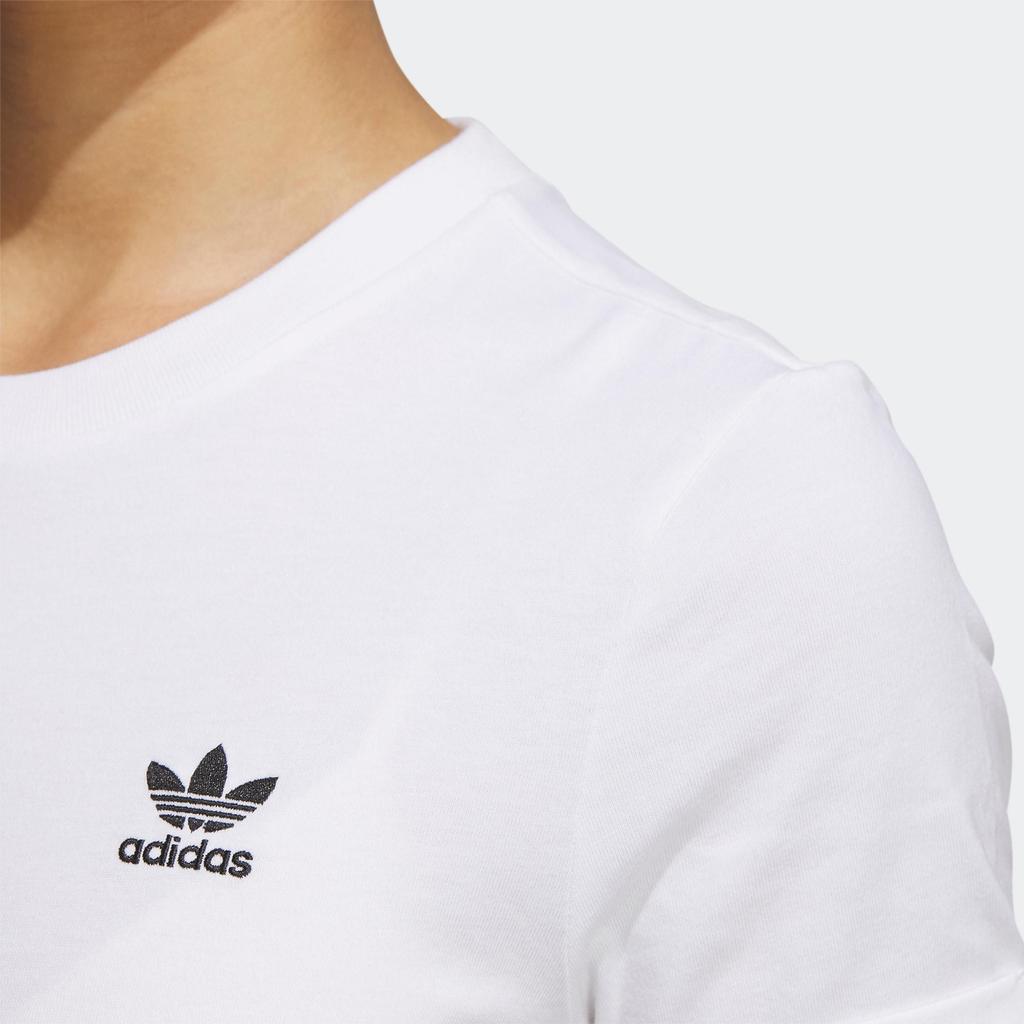 adidas Originals Adiclub Crop Top With Solid Logo Women Tops White IP1794