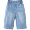 Minibala Baby Girls' Summer Denim Straight-Leg Pants