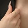 925 Silver-Plated Single Diamond Thin Ring for Women - Niche Design, Simple, Stylish, Light Luxury Pinky Ring