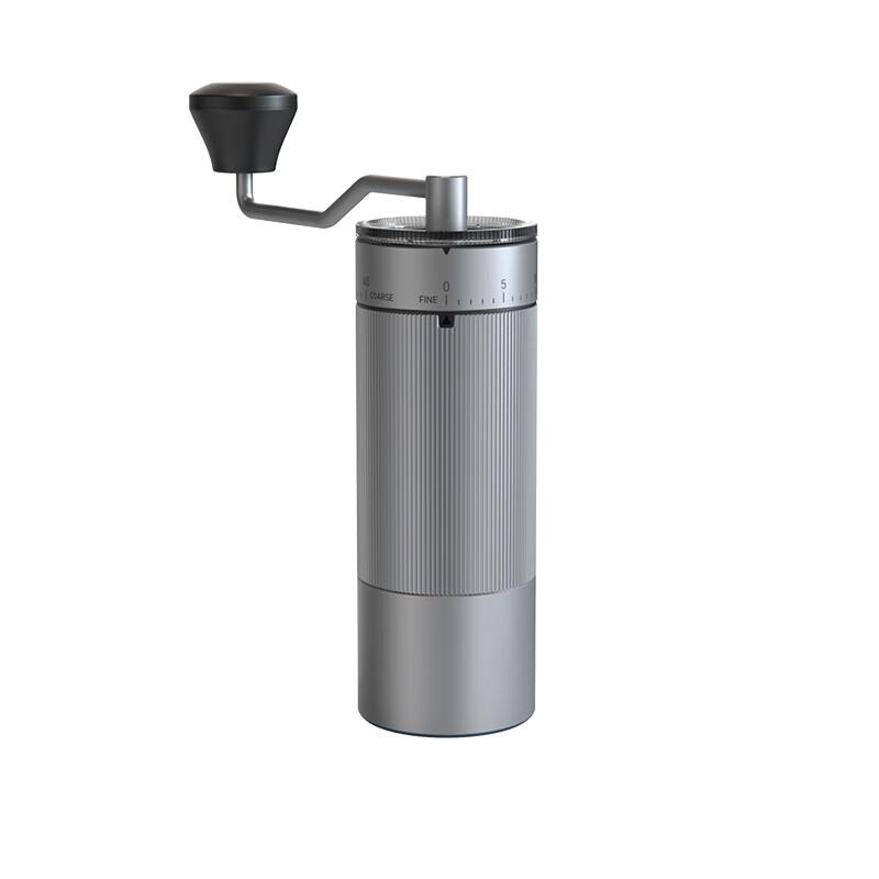 

CLITON Hand-Crank Coffee Grinder, External Adjustable Scale Coffee Bean Grinder with 6 Grinding Settings, Manual Coffee Grinder сірий