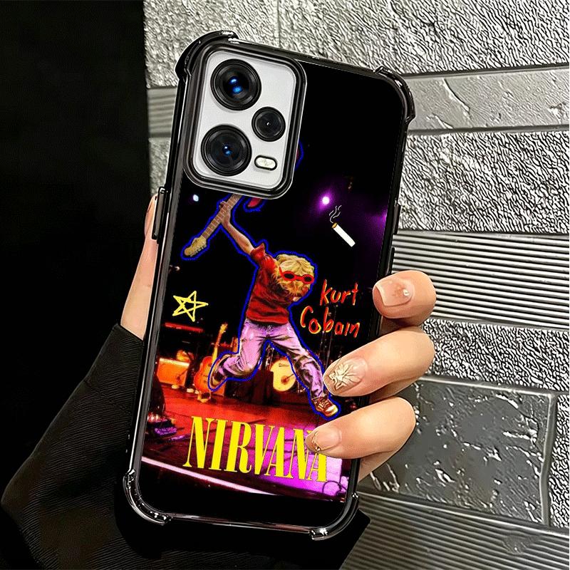 Retro Singer Kurt Cobain Soft Phone Case For Xiaomi Redmi Note 14 15 Pro Plus 13 12 11S 11T 5G 10 9S 9 Plating Anti-Fall Fundas