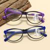 Cat-eye Progressive Multifocal Reading Glasses with Spring Temples, HD, Anti-Blue Light, for Near & Distance Vision.