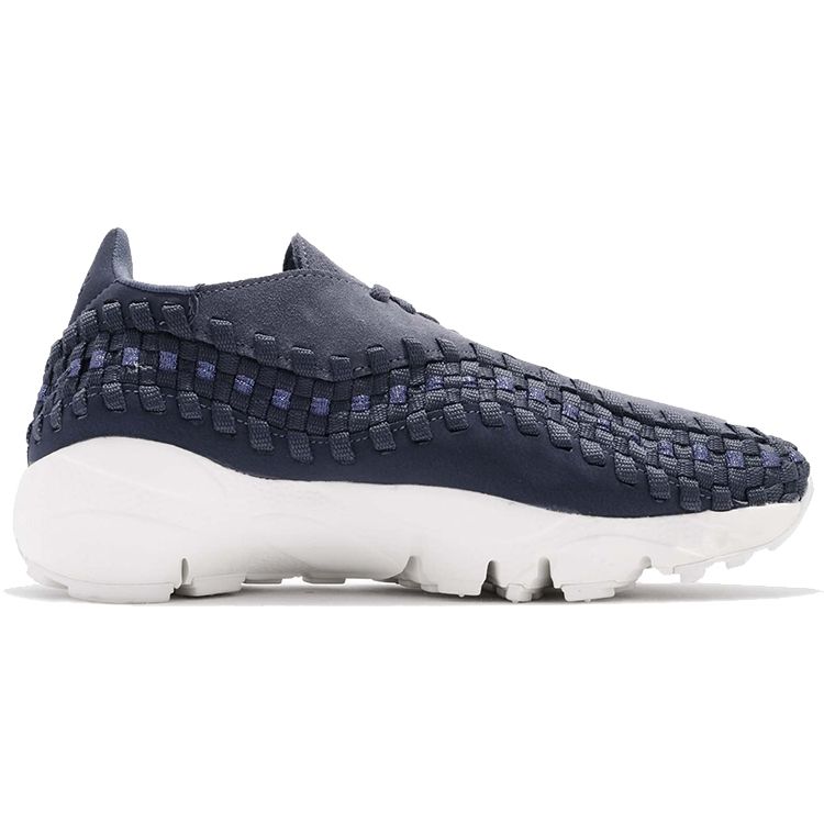 Nike Footscape Woven Comfortable Shock Absorbing Slip Resistant Durable Low Top Lifestyle Shoes Women sneakers Gray Blue 917698-400