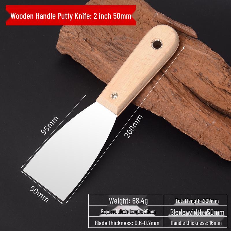 Stainless Steel Putty Knife Set: Scraper, Trowel, and Spatula for Painting and Wall Repair