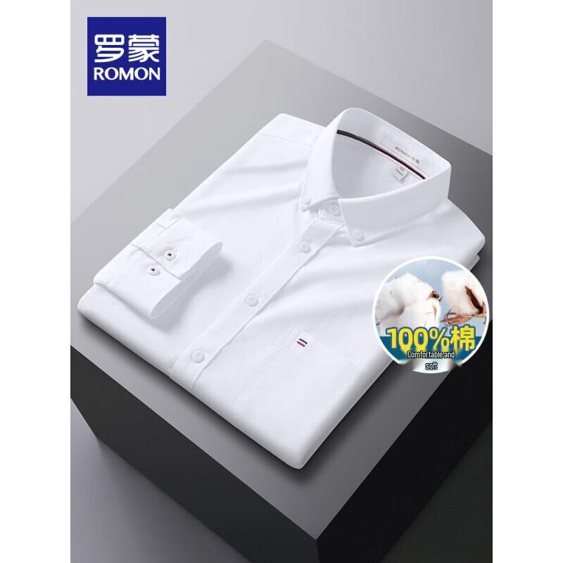 ROMON Men's Pure Cotton Long-Sleeve Fashion Shirt S2C81085