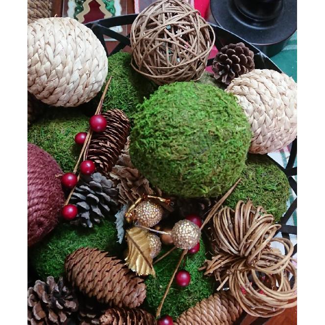 Large Decorative Moss Balls, 8 Pcs 3.5" Green Dried Moss Spheres Ball, Greenery Balls Faux Mossy Globes, Moss Decor Balls for Bowls Filler, Wedding