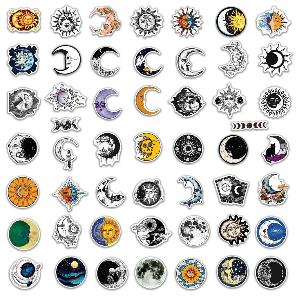 10/50Pcs Witch Moon Gothic Stickers Aesthetic Art Graffiti Stickers for DIY Luggage Laptop Skateboard Motorcycle Bicycle Stickers