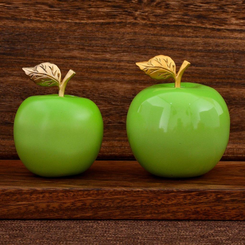 Brass Red Apple Christmas Ornament – Elegant High-End Fruit Decor Gift