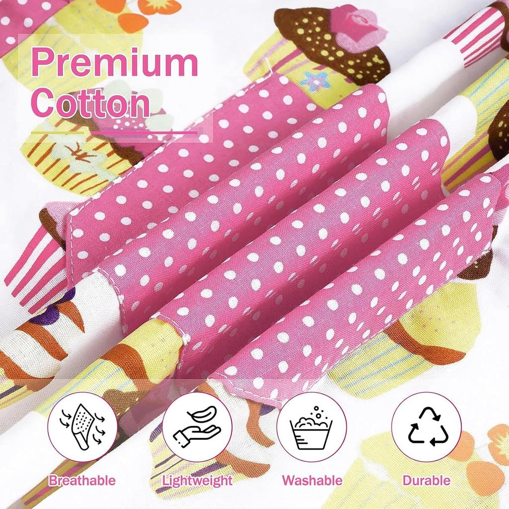 Kids Aprons for Cooking,Kids Chef Hat and Apron with Large Pocket for Baking Cupcake kids Apron for 6-12 Years