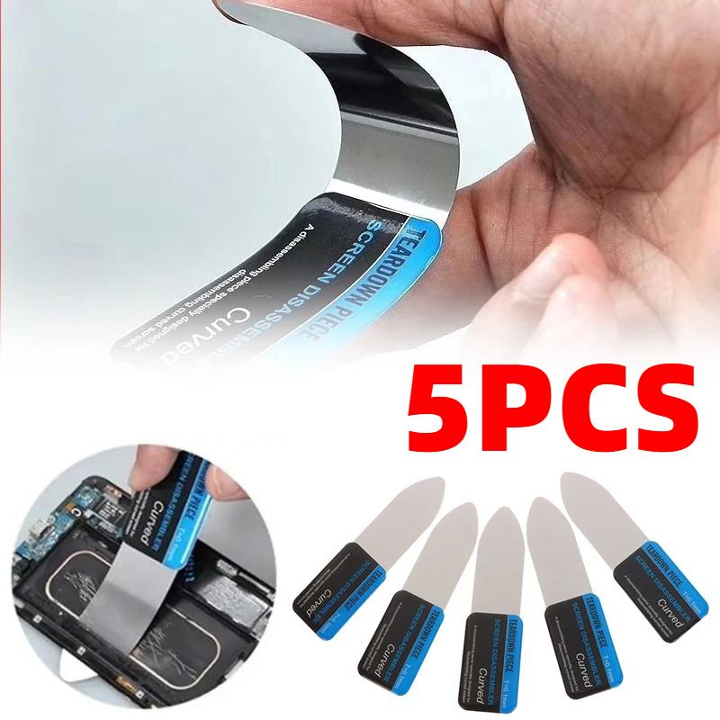 5 ks Ocelový Kovový Spudger na Otevírání Zakřiveného LCD Displeje Mobilního Telefonu Otevírací Stěrka Nástroje Ultra Tenký Flexibilní Nástroj na Demontáž Telefonu Tabletu